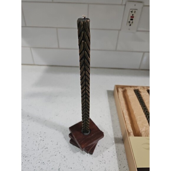 Eclipse Candles: Four 10.5" Designed Natural Bees Wax Candles Five Piece.. - Picture 2 of 8